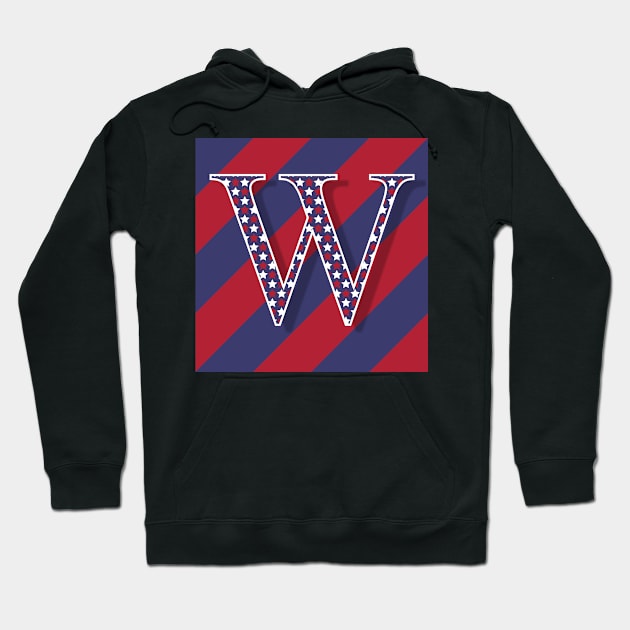 Old Glory Letter W Hoodie by ArtticArlo